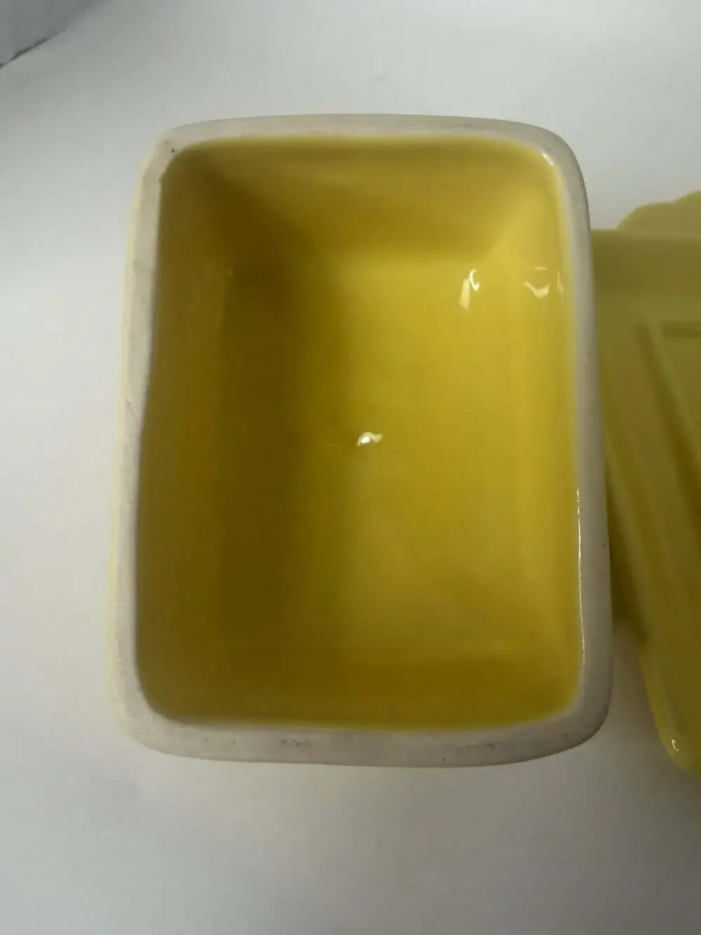 Biscuit Half Stick Butter Dish, Yellow Microwave And Dishwasher Safe